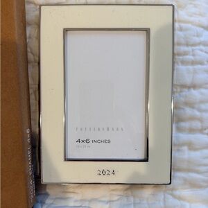 Pottery Barn Cream Frame with Silver Trim